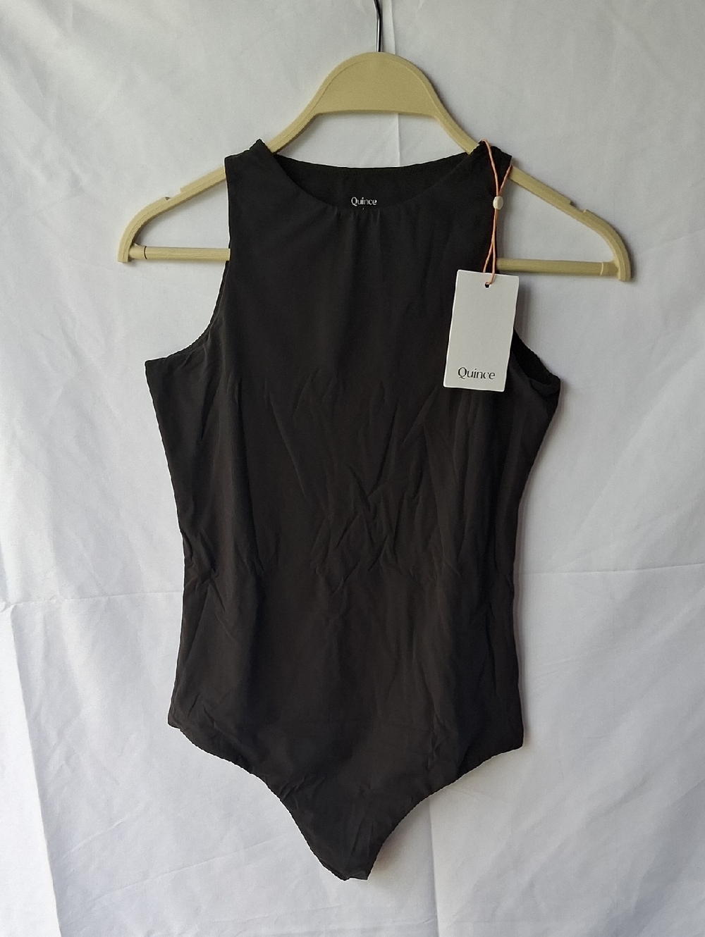 Quince Second Skin High Neck Bodysuit Black L